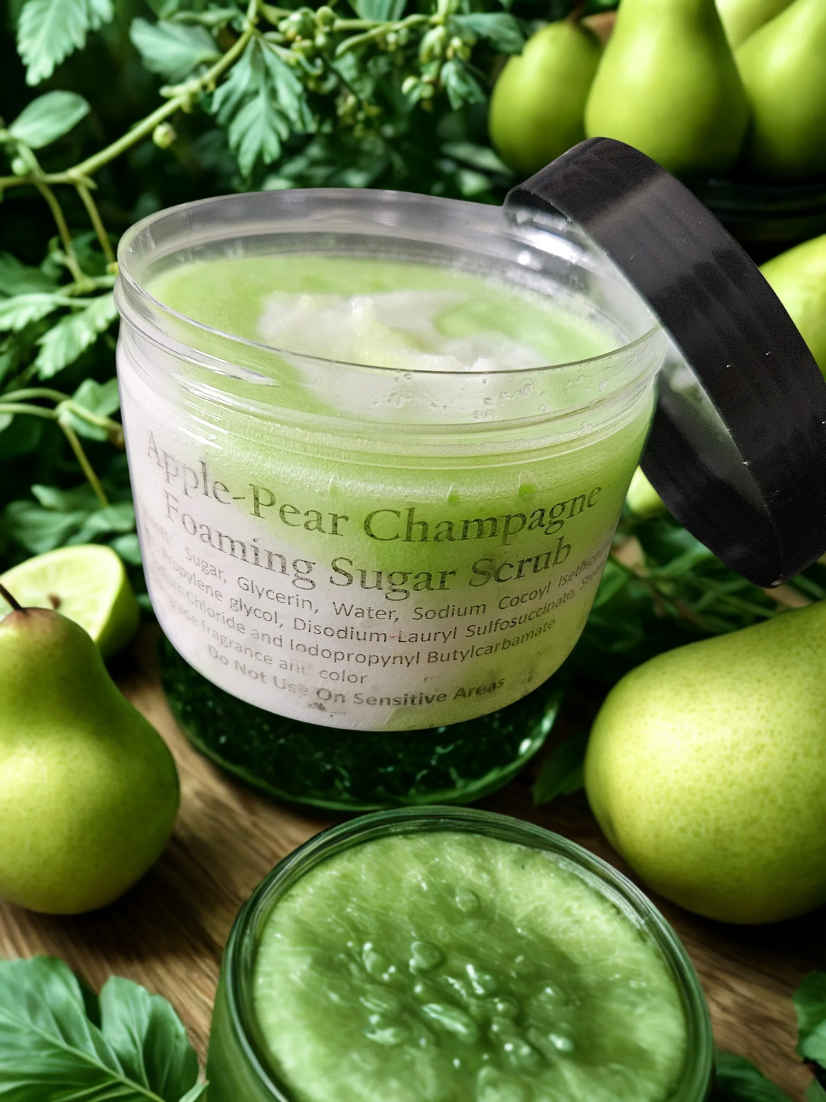 Apple-Pear Champagne Foaming Sugar Scrub